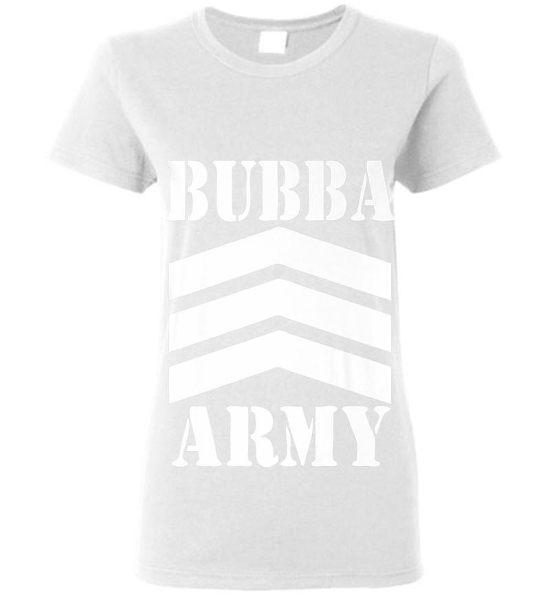 Inktee Store - Original Bubba Army Logo (Wht) - Official Bubba Army Design Premium Womens T-Shirt Image