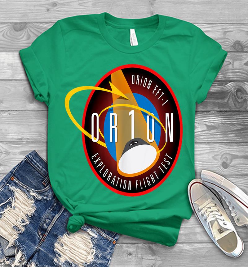 Inktee Store - Orion Etf 1 Insignia Crew Spacecraft Patch Mens T-Shirt Image