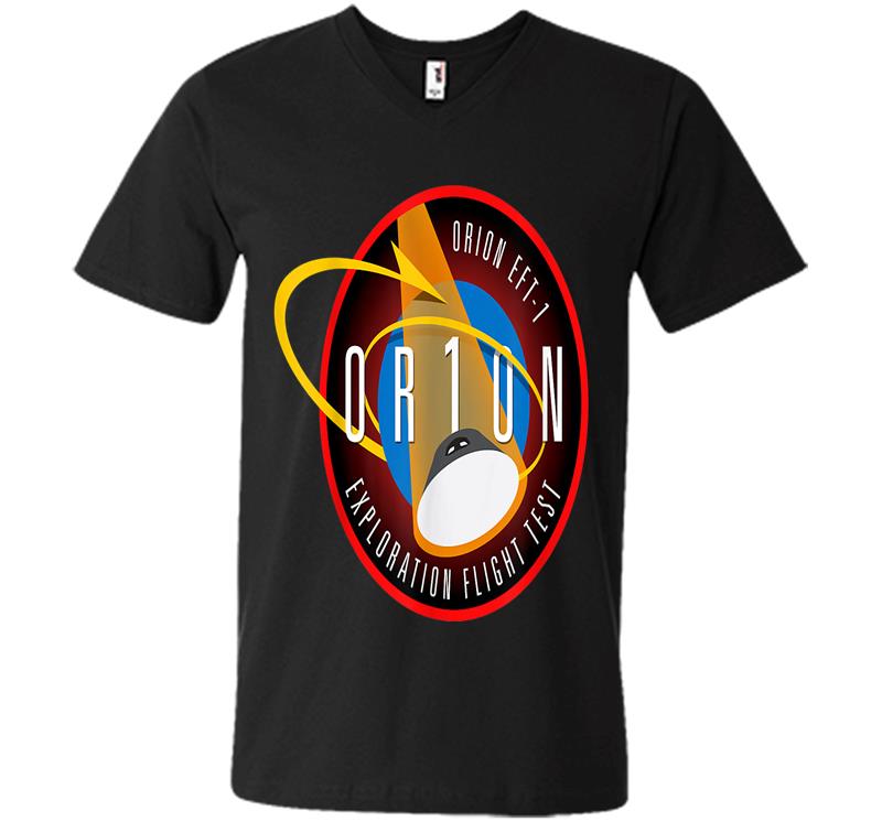 Orion Etf 1 Insignia Crew Spacecraft Patch V-Neck T-Shirt