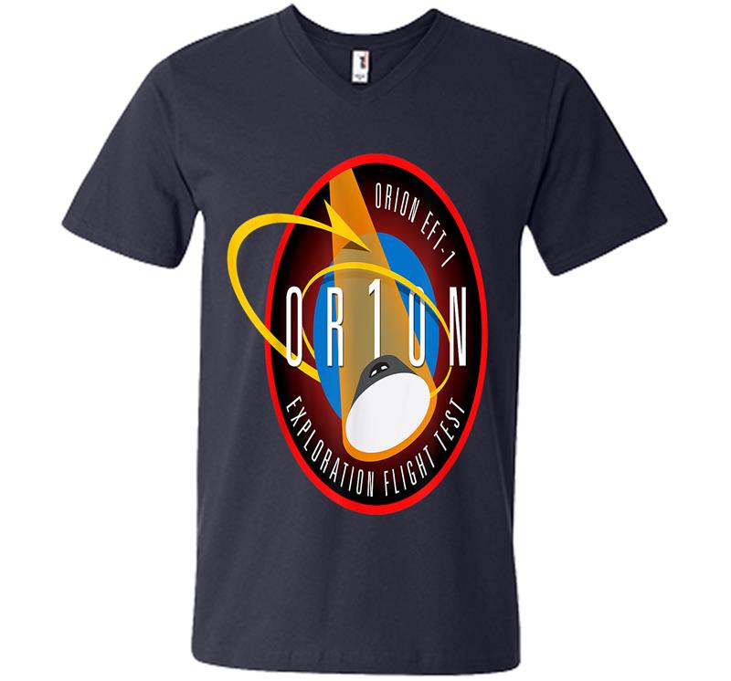 Inktee Store - Orion Etf 1 Insignia Crew Spacecraft Patch V-Neck T-Shirt Image