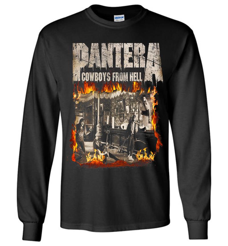 Pantera Official Cowboys From Hell Cover Fire Premium Long Sleeve T-shirt