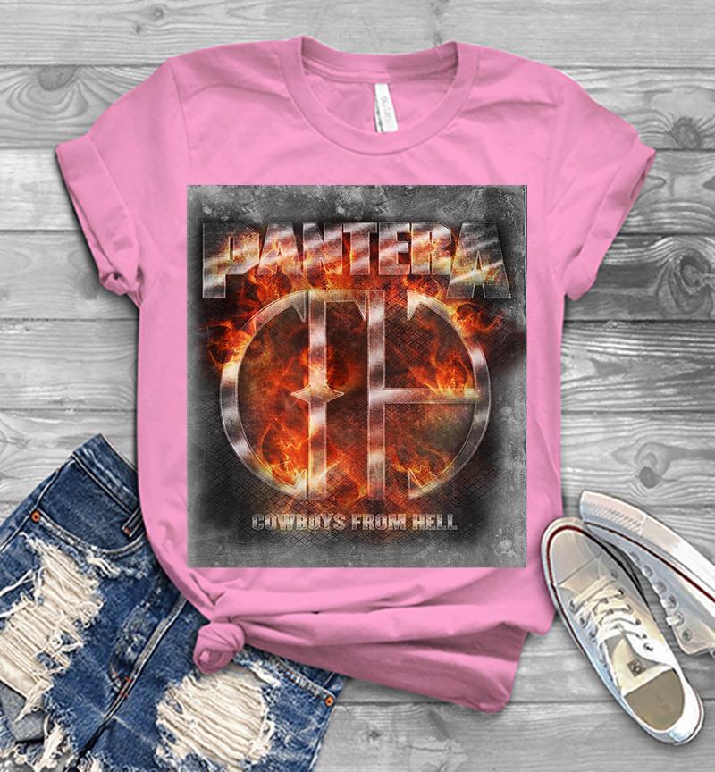 Inktee Store - Pantera Official Cowboys From Hell Flame Mens T-Shirt Image
