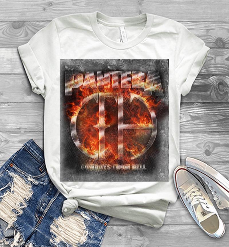 Inktee Store - Pantera Official Cowboys From Hell Flame Mens T-Shirt Image