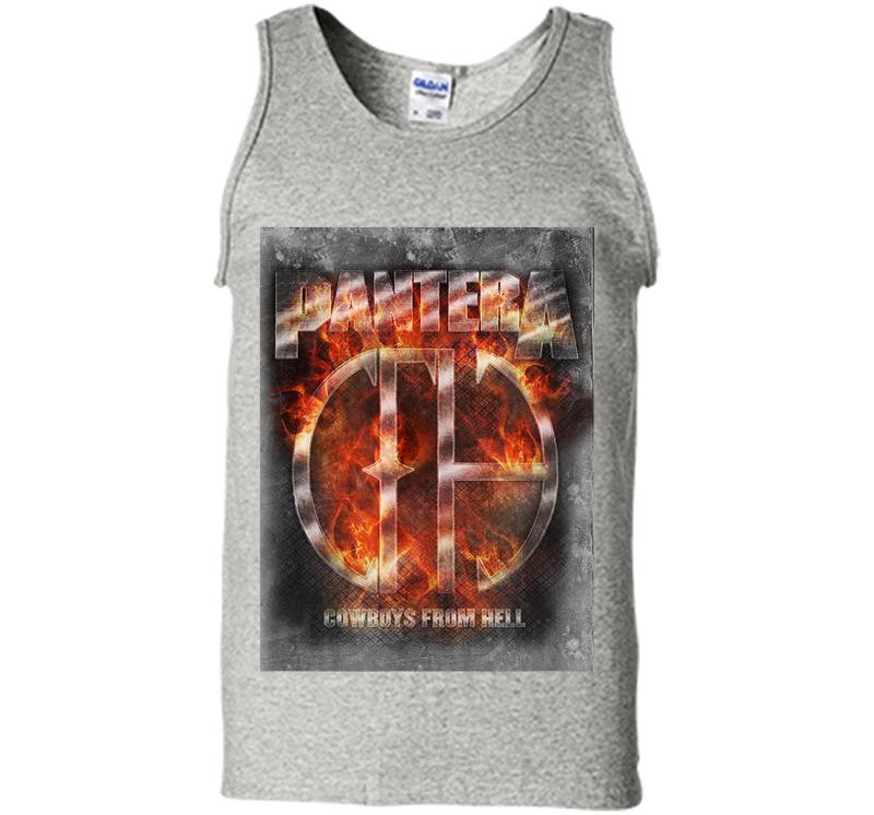 Pantera Official Cowboys From Hell Flame Mens Tank Top