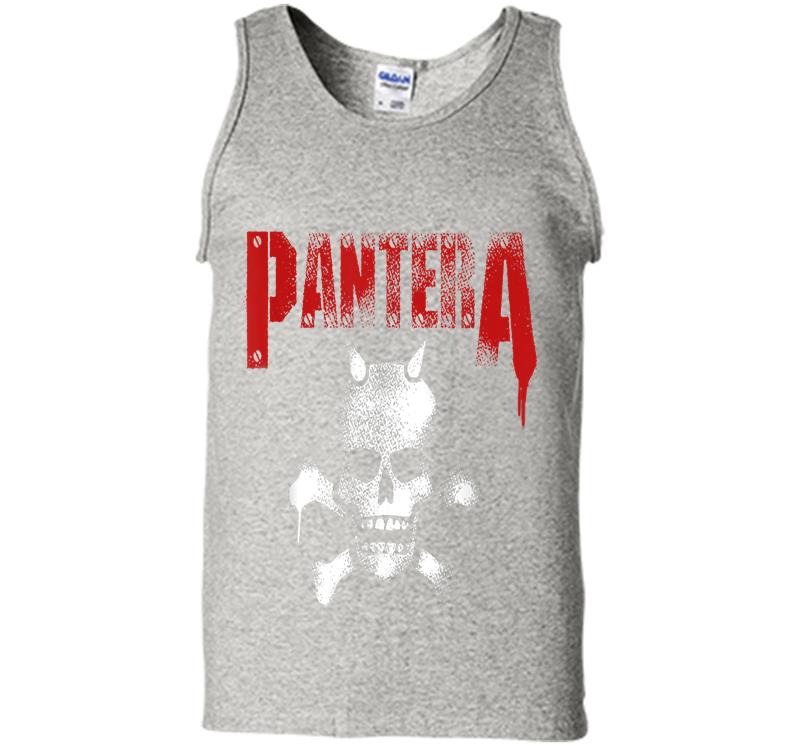 Pantera Official Horned Skull Stencil Mens Tank Top