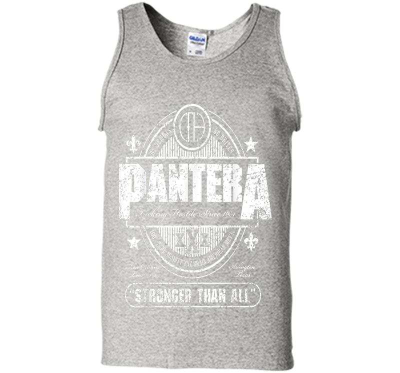 Pantera Official Stronger Than All Beer Mat Mens Tank Top
