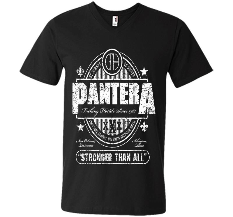 Pantera Official Stronger Than All Beer Mat V-neck T-shirt