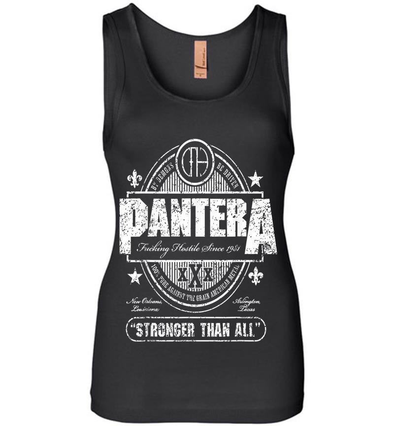 Pantera Official Stronger Than All Beer Mat Womens Jersey Tank Top
