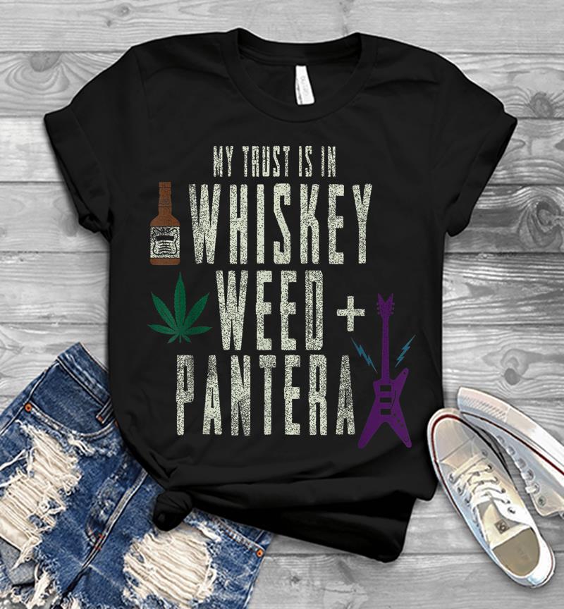 Pantera Official Whiskey, Weed And Pantera Mens T-shirt