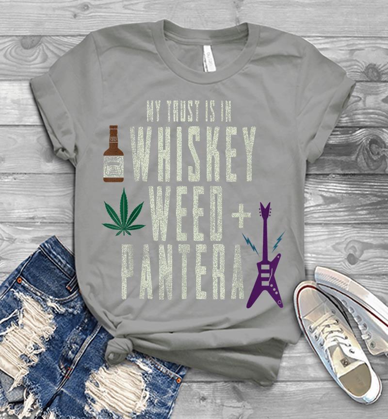 Inktee Store - Pantera Official Whiskey, Weed And Pantera Mens T-Shirt Image