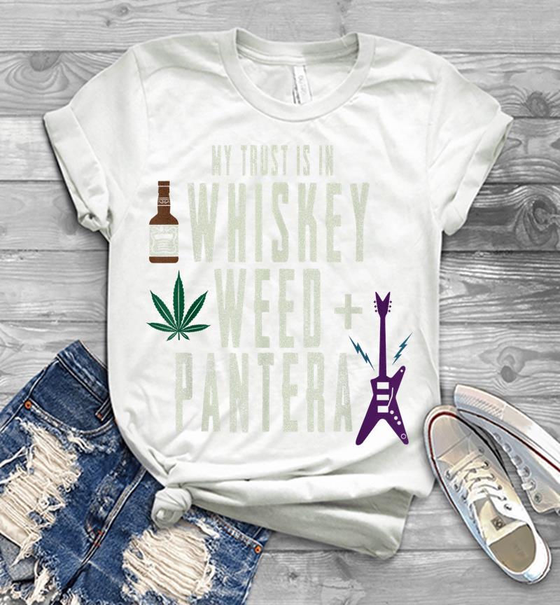 Inktee Store - Pantera Official Whiskey, Weed And Pantera Mens T-Shirt Image
