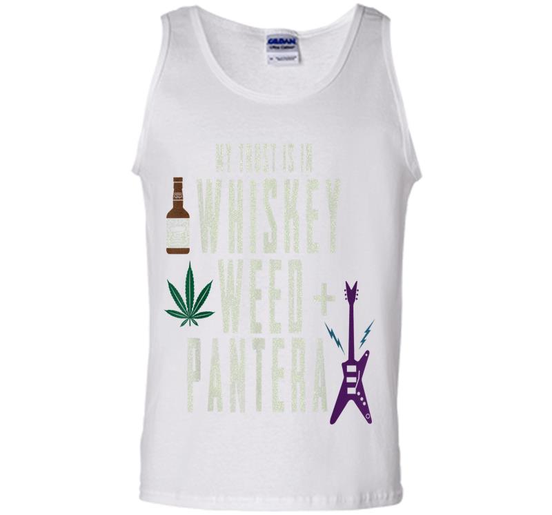 Inktee Store - Pantera Official Whiskey, Weed And Pantera Mens Tank Top Image