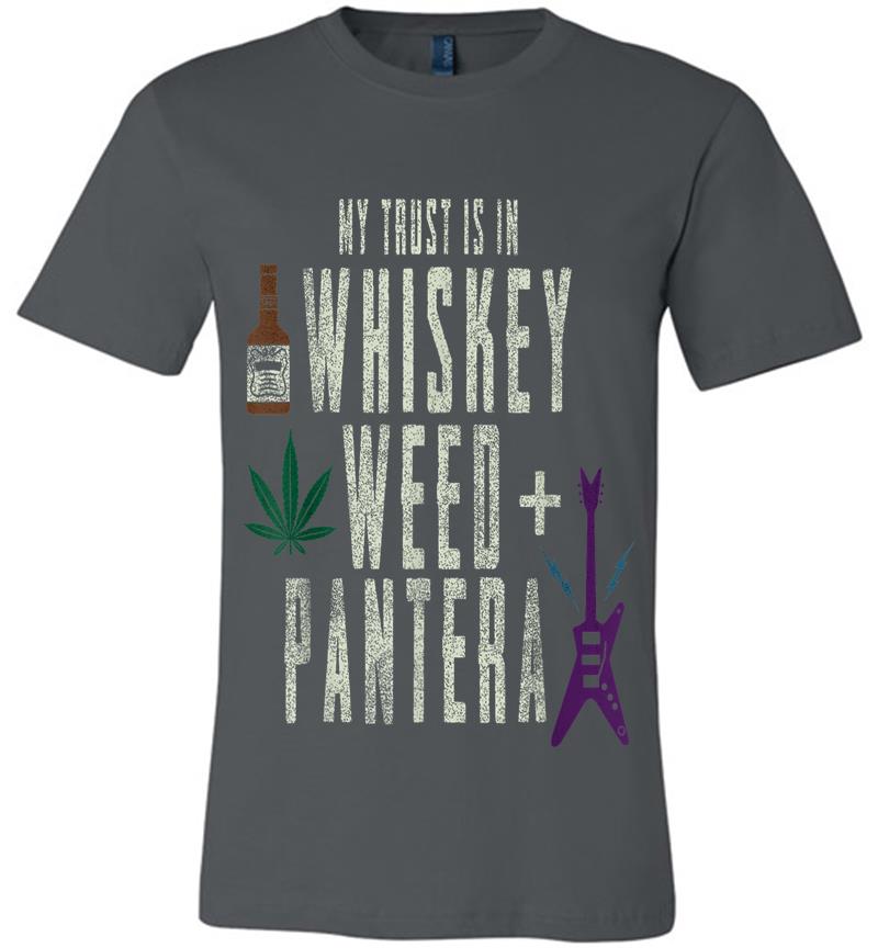 Pantera Official Whiskey, Weed And Pantera Premium T-Shirt