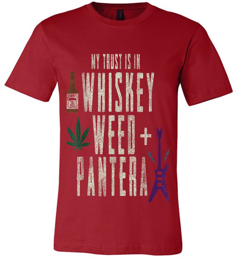 Inktee Store - Pantera Official Whiskey, Weed And Pantera Premium T-Shirt Image