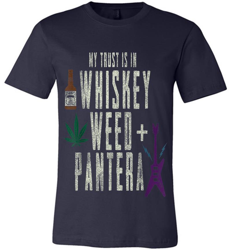 Inktee Store - Pantera Official Whiskey, Weed And Pantera Premium T-Shirt Image