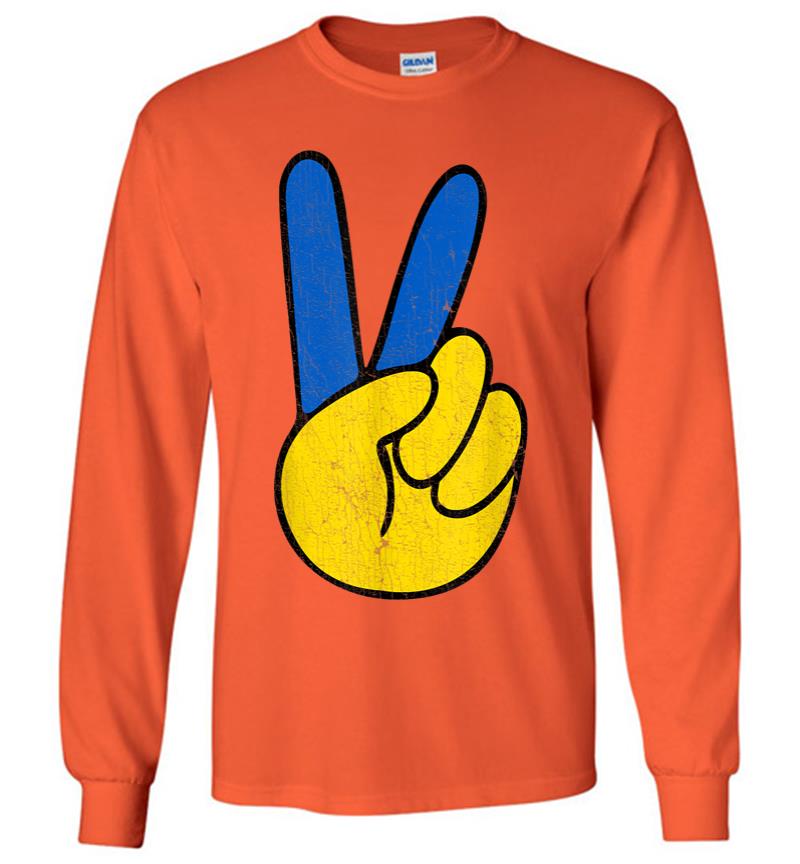 Inktee Store - Peace Ukraine Vintage Long Sleeve T-Shirt Image