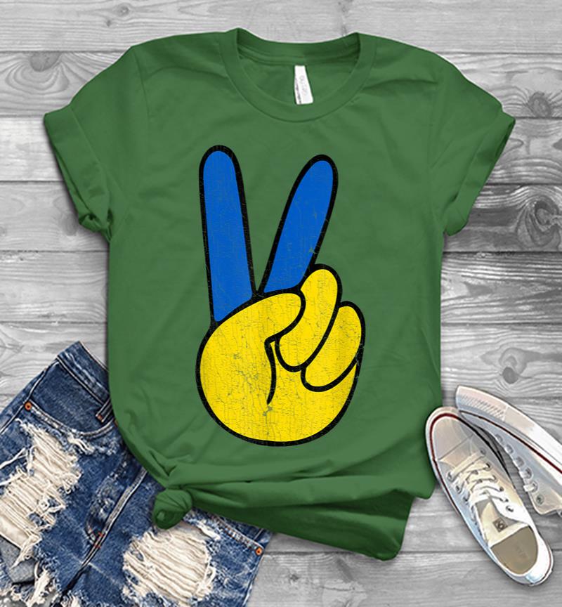 Inktee Store - Peace Ukraine Vintage Men T-Shirt Image