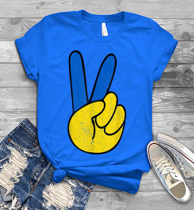 Inktee Store - Peace Ukraine Vintage Men T-Shirt Image