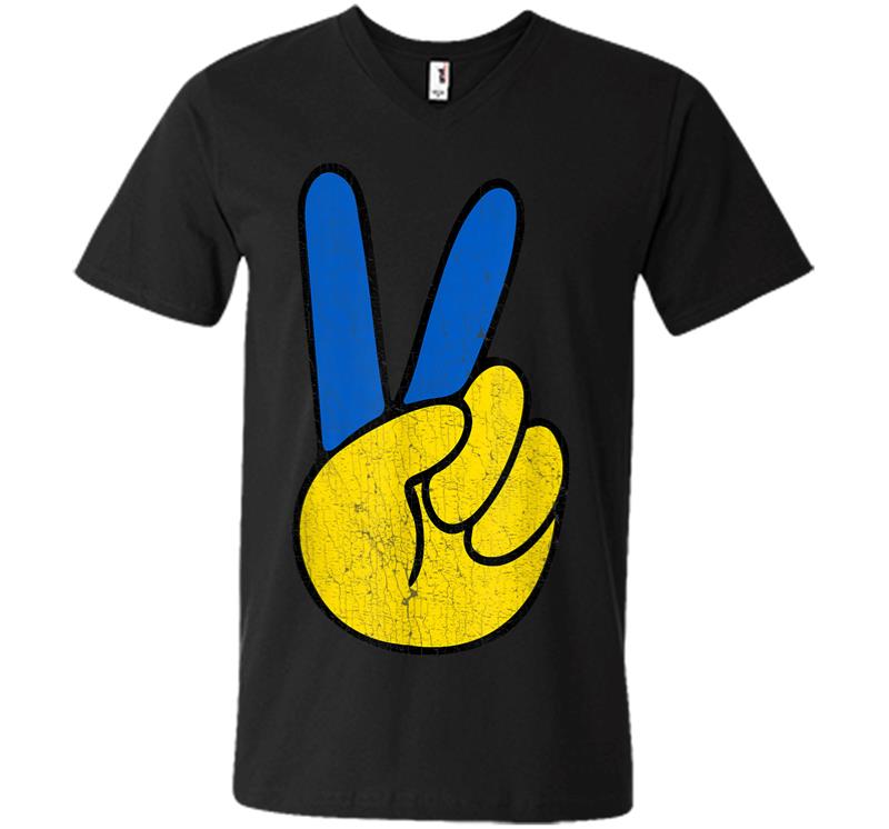 Peace Ukraine Vintage V-neck T-shirt