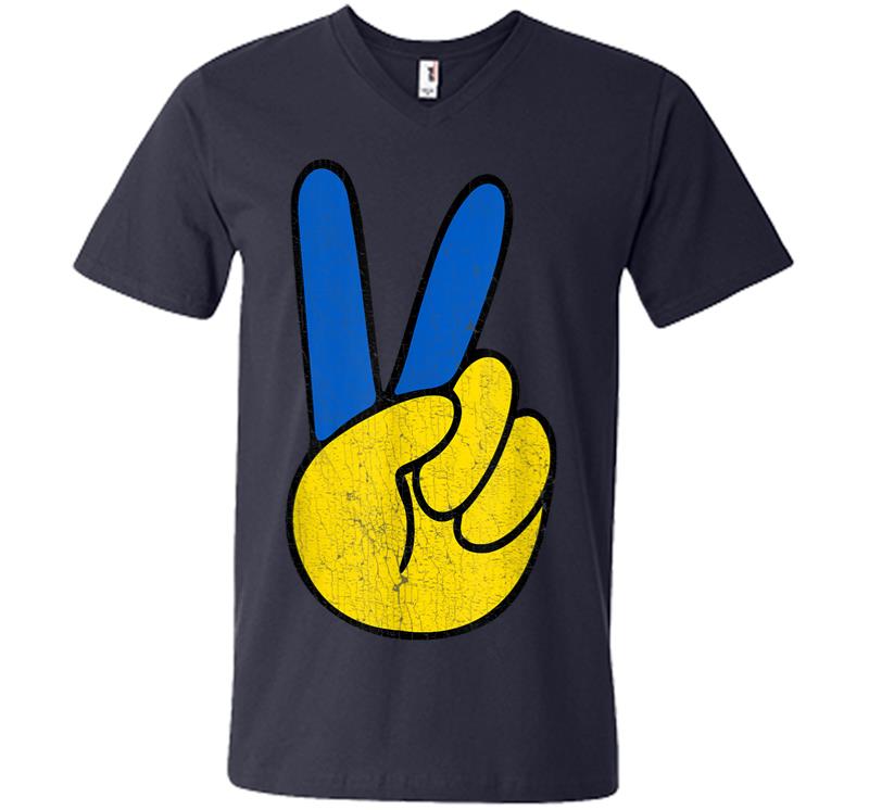 Inktee Store - Peace Ukraine Vintage V-Neck T-Shirt Image