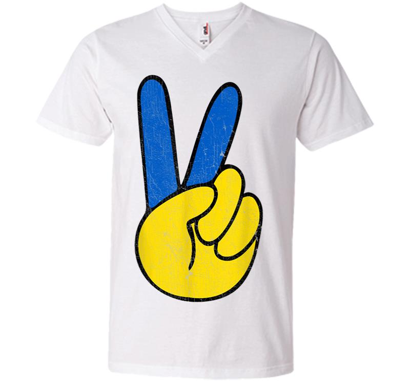 Inktee Store - Peace Ukraine Vintage V-Neck T-Shirt Image