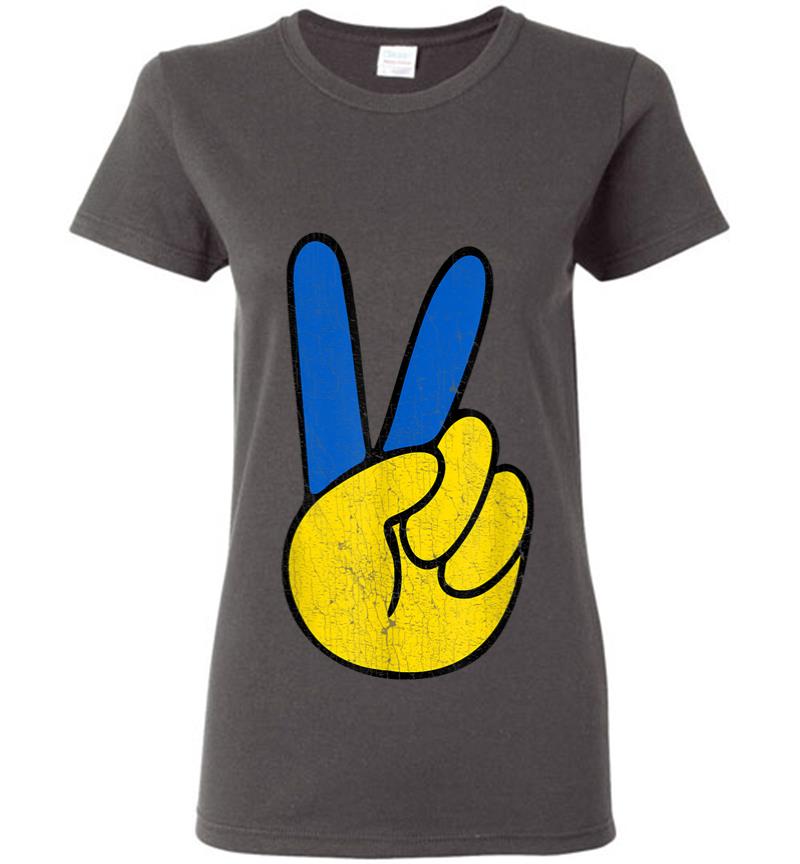 Inktee Store - Peace Ukraine Vintage Women T-Shirt Image