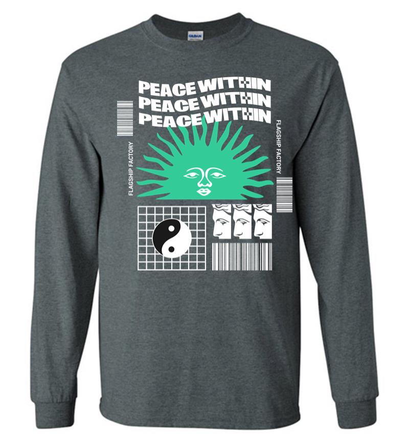 Inktee Store - Peace Within Long Sleeve T-Shirt Image