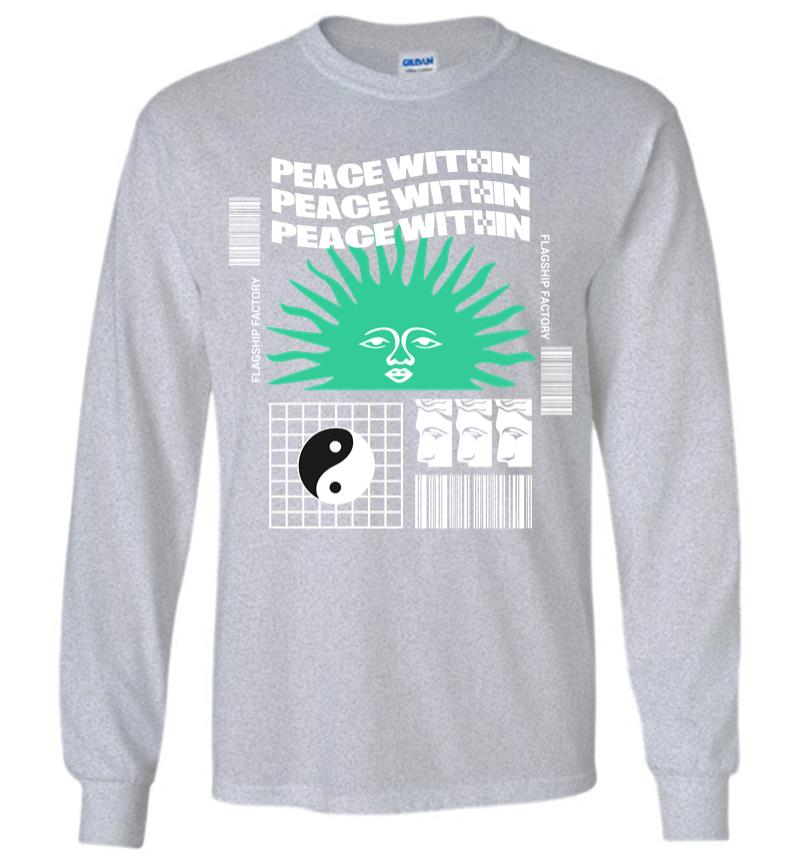 Inktee Store - Peace Within Long Sleeve T-Shirt Image