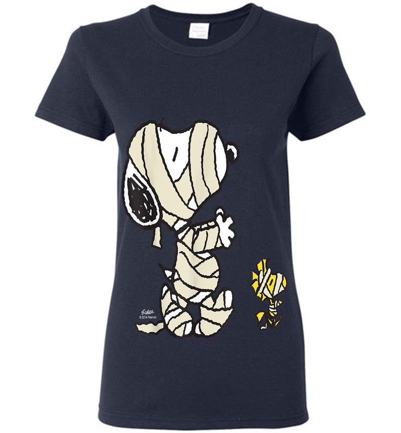 Inktee Store - Peanuts Snoopy Mummy Womens T-Shirt Image