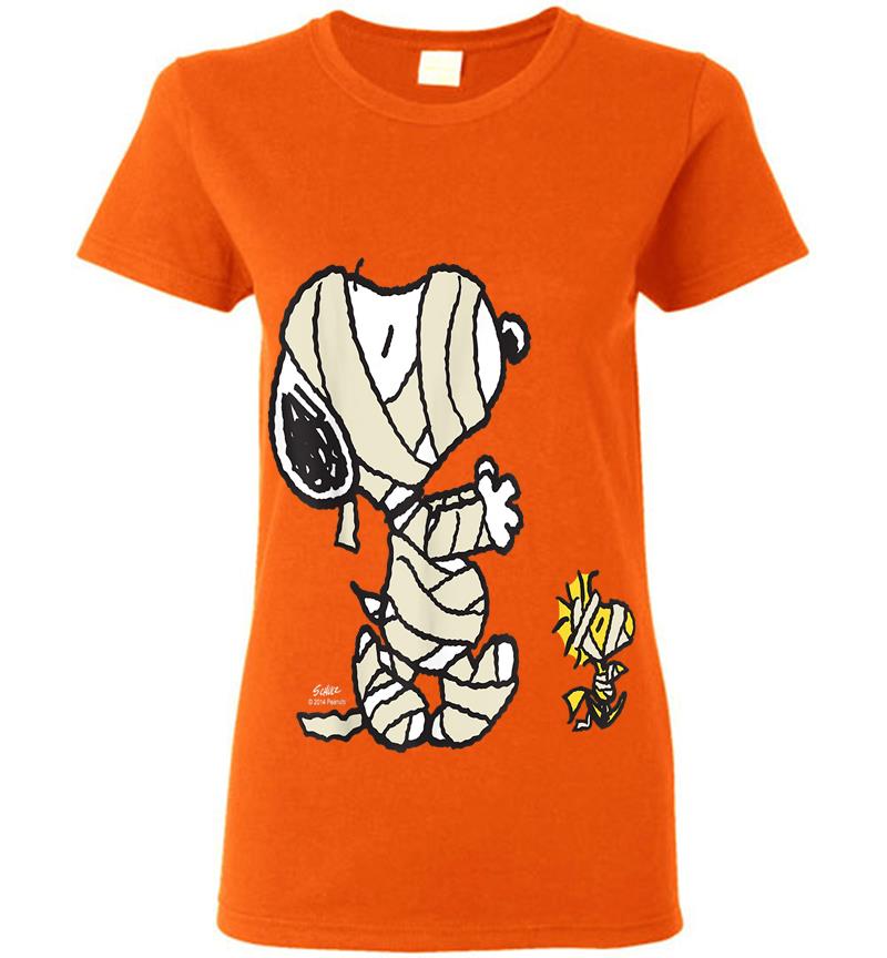 Inktee Store - Peanuts Snoopy Mummy Womens T-Shirt Image