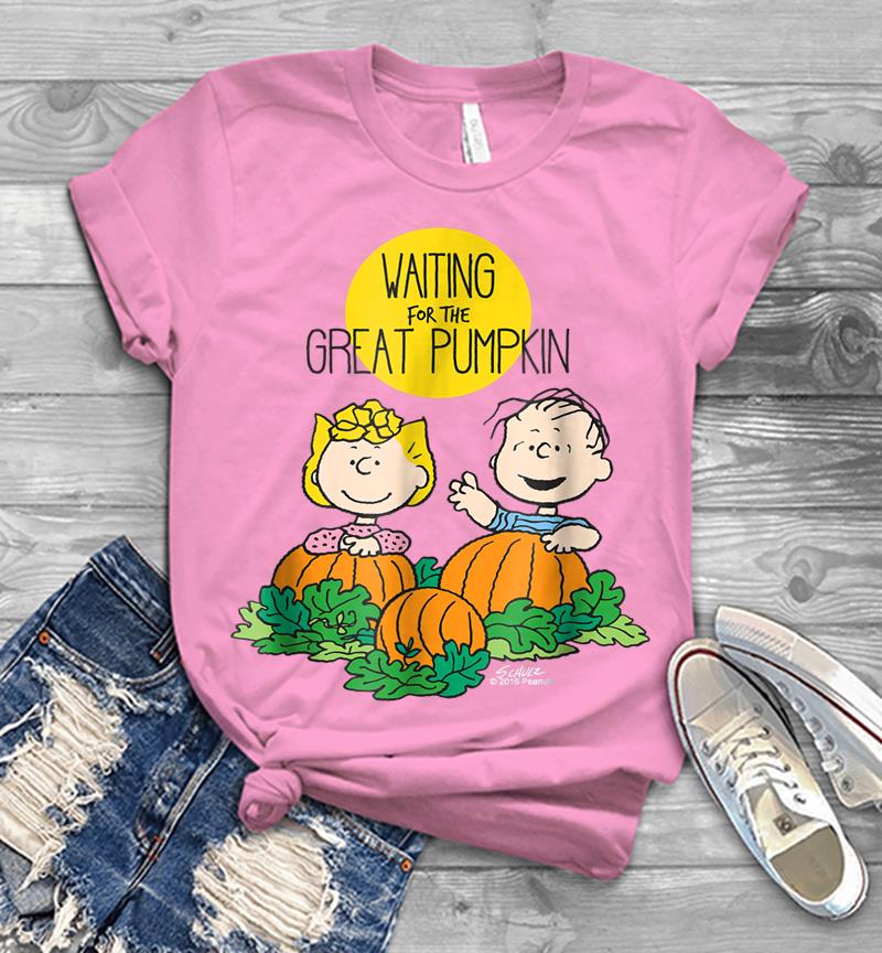 Inktee Store - Peanuts Waiting Great Pumpkin Mens T-Shirt Image