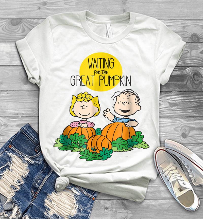 Inktee Store - Peanuts Waiting Great Pumpkin Mens T-Shirt Image