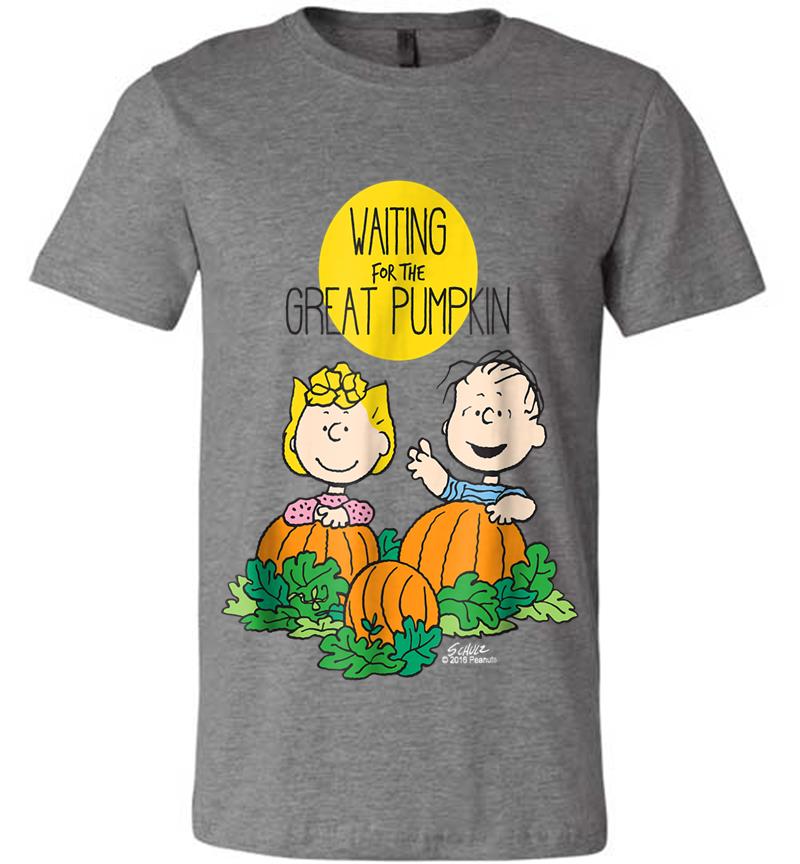 Inktee Store - Peanuts Waiting Great Pumpkin Premium T-Shirt Image