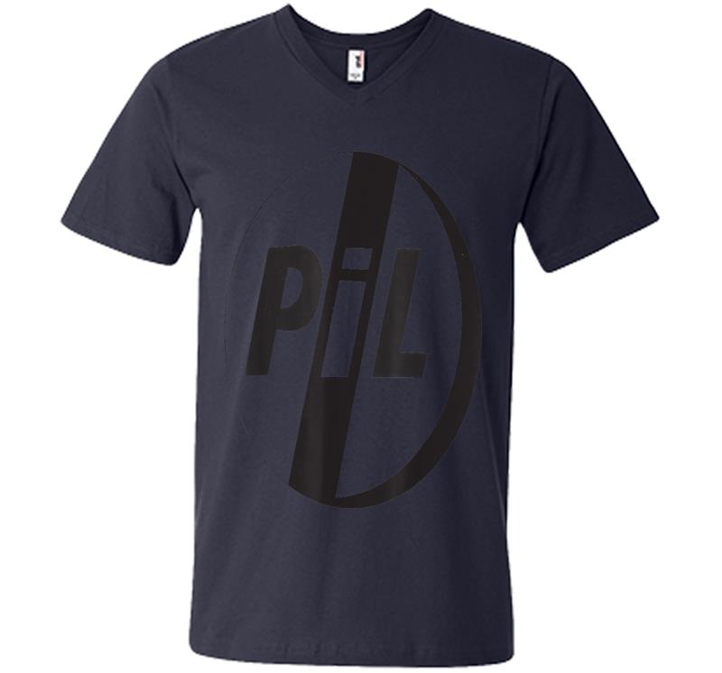 Inktee Store - Pil Official Public Image Ltd Black Logo V-Neck T-Shirt Image