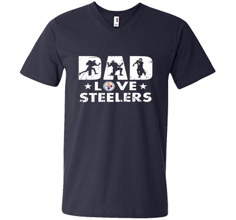 Inktee Store - Pittsburgh Slers Dad Love Slers V-Neck T-Shirt Image