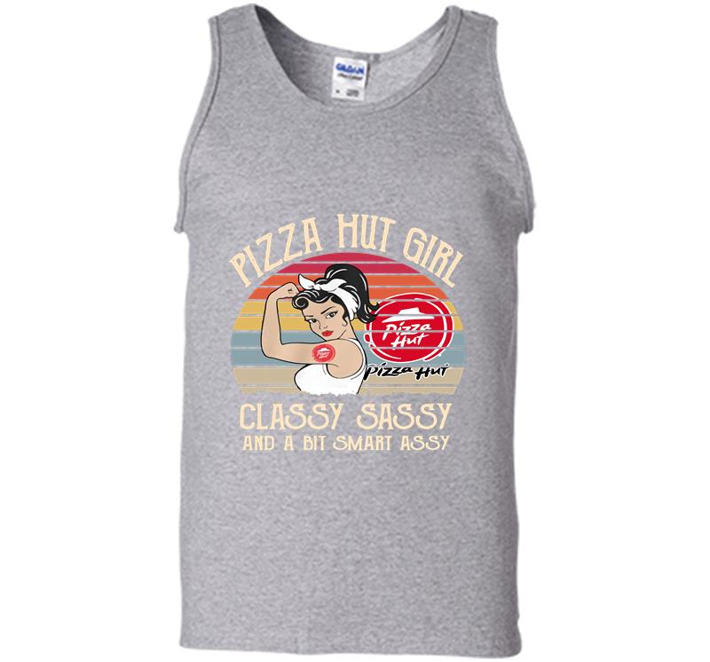 Inktee Store - Pizza Hut Girl Vintage Mens Tank Top Image