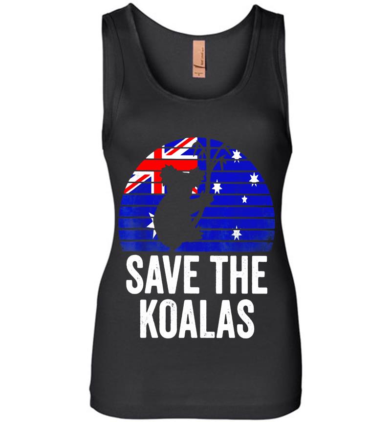 Pray For Australia Save The Koalas Womens Jersey Tank Top
