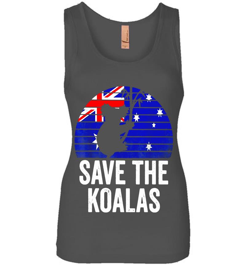 Inktee Store - Pray For Australia Save The Koalas Womens Jersey Tank Top Image