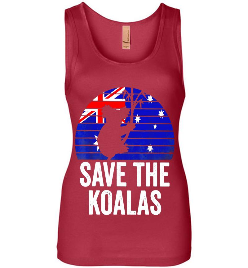 Inktee Store - Pray For Australia Save The Koalas Womens Jersey Tank Top Image