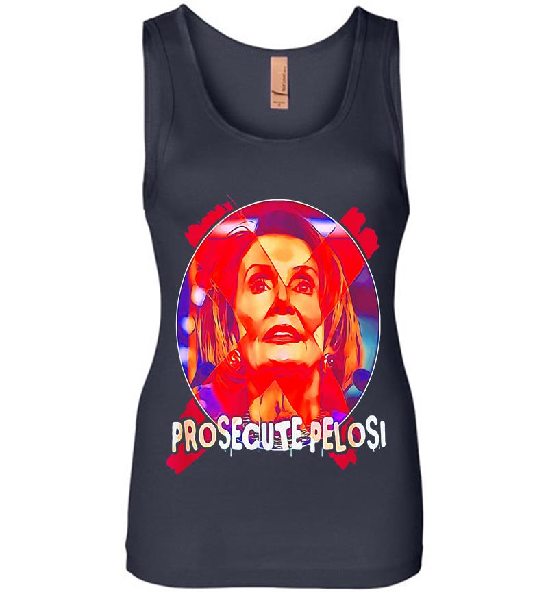 Inktee Store - Prosecute Nancy Pelosi Womens Jersey Tank Top Image