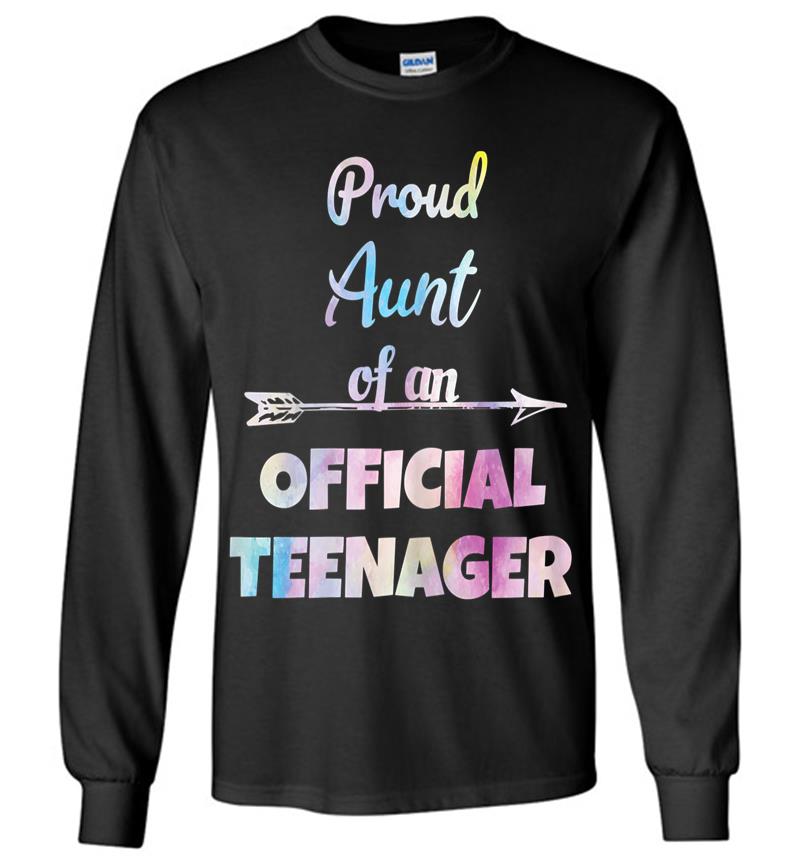 Proud Aunt Of An Official Nager, 13th B-day Party Long Sleeve T-shirt