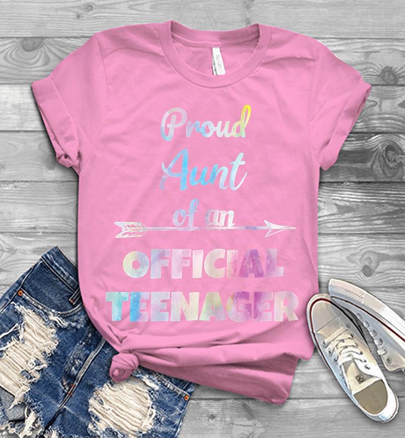 Inktee Store - Proud Aunt Of An Official Nager, 13Th B-Day Party Mens T-Shirt Image