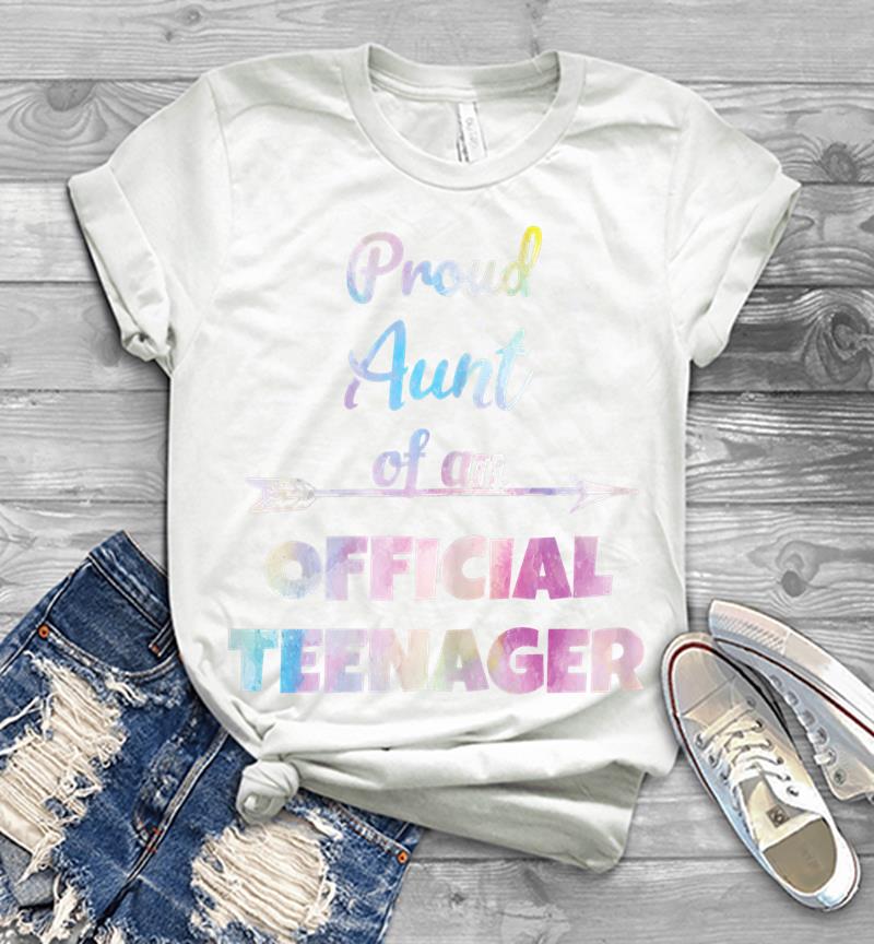 Inktee Store - Proud Aunt Of An Official Nager, 13Th B-Day Party Mens T-Shirt Image