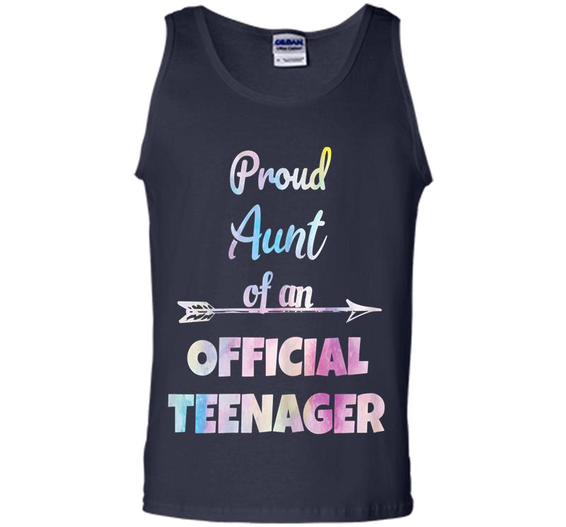 Inktee Store - Proud Aunt Of An Official Nager, 13Th B-Day Party Mens Tank Top Image
