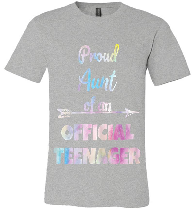Inktee Store - Proud Aunt Of An Official Nager, 13Th B-Day Party Premium T-Shirt Image