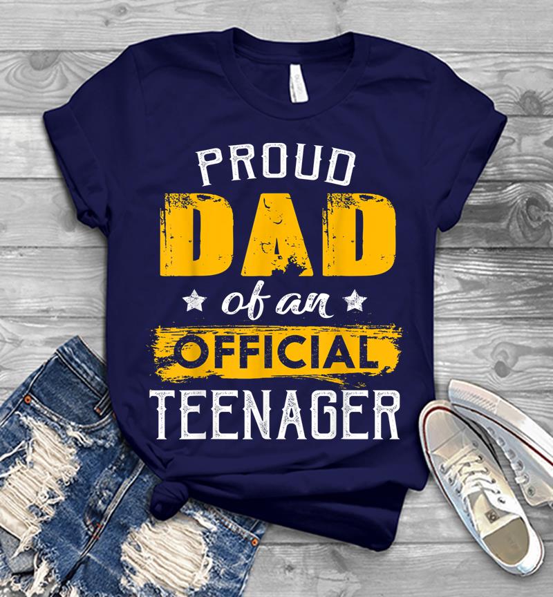 Inktee Store - Proud Dad Of An Official Nager For 13Th B-Day Party Mens T-Shirt Image