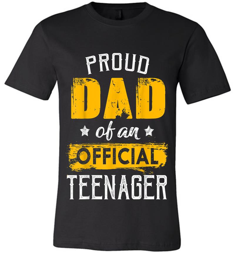 Inktee Store - Proud Dad Of An Official Nager For 13Th B-Day Party Premium T-Shirt Image