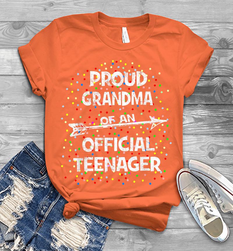 Inktee Store - Proud Grandma Of An Official Nager, 13Th B-Day Party Mens T-Shirt Image