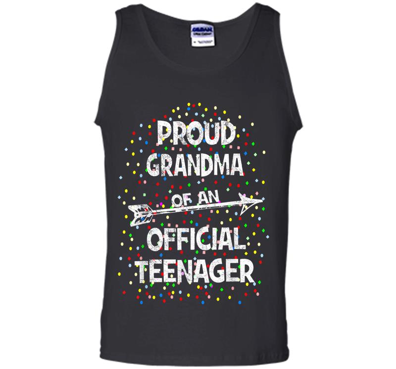 Inktee Store - Proud Grandma Of An Official Nager, 13Th B-Day Party Mens Tank Top Image