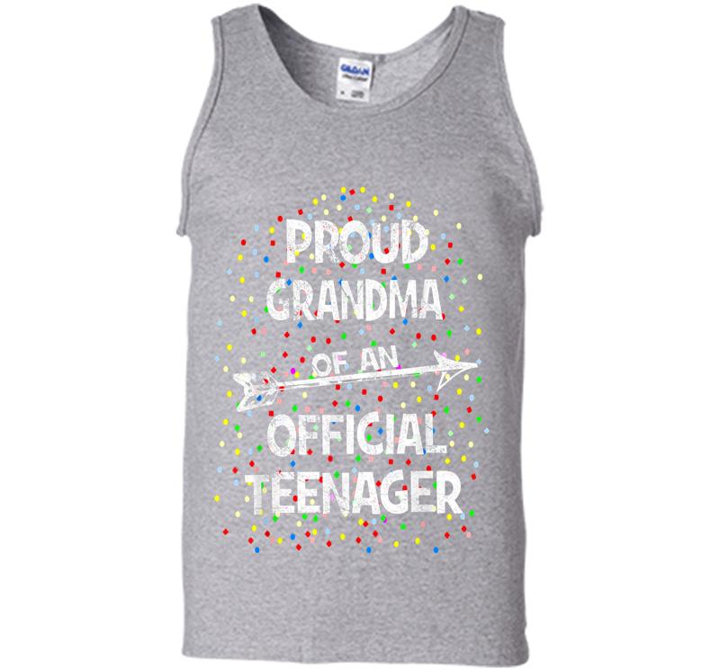 Inktee Store - Proud Grandma Of An Official Nager, 13Th B-Day Party Mens Tank Top Image